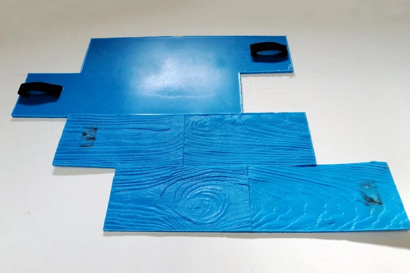Polymolds Concrete texture stamp POLYURETHANE mat printing on cement Board WOODEN PLANK - Image 3
